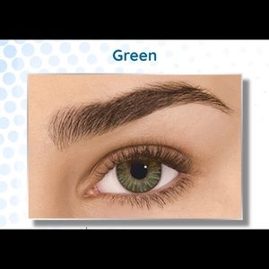 Cosmetic eyes color lenses. Green